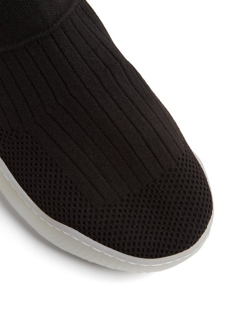 lacoste black sock trainers