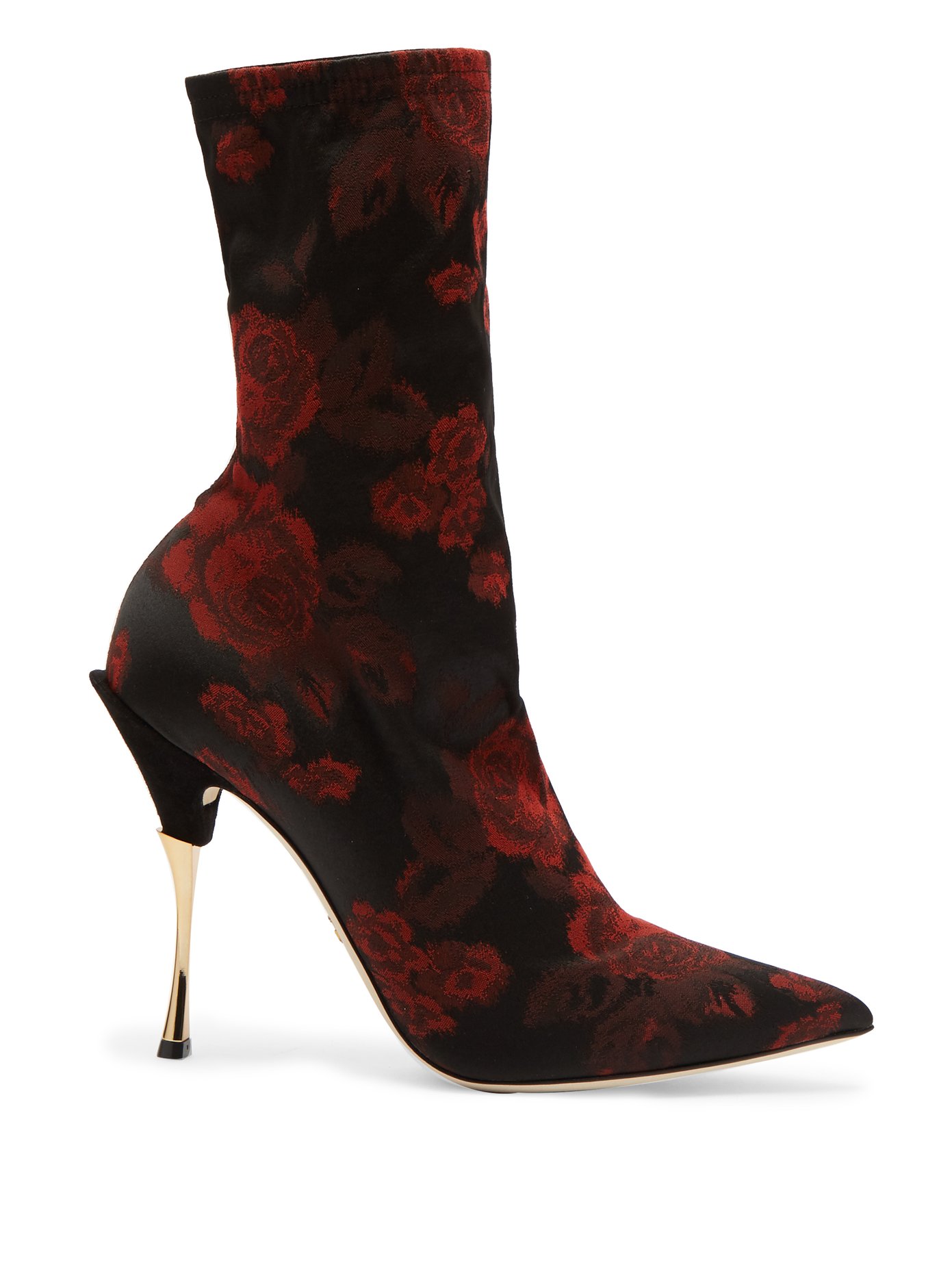 Rose-jacquard sock ankle boots | Dolce 