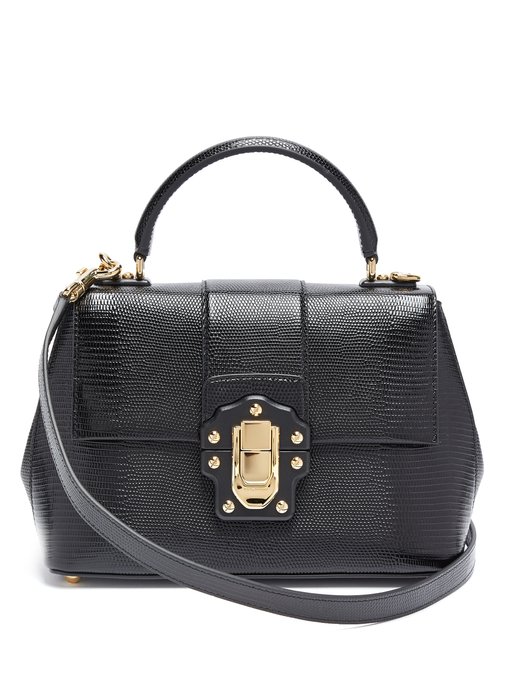 Lucia lizard-effect leather bag | Dolce 