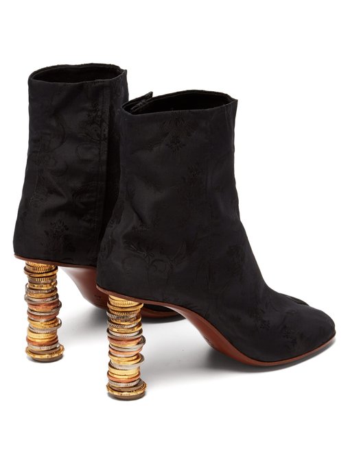 Geisha split-toe coin-heel ankle boots展示图
