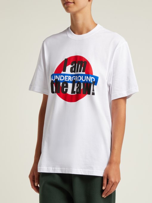 London Underground-print cotton T-shirt展示图
