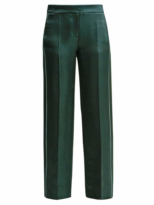 Side-stripe satin trousers | Peter Pilotto | MATCHESFASHION UK
