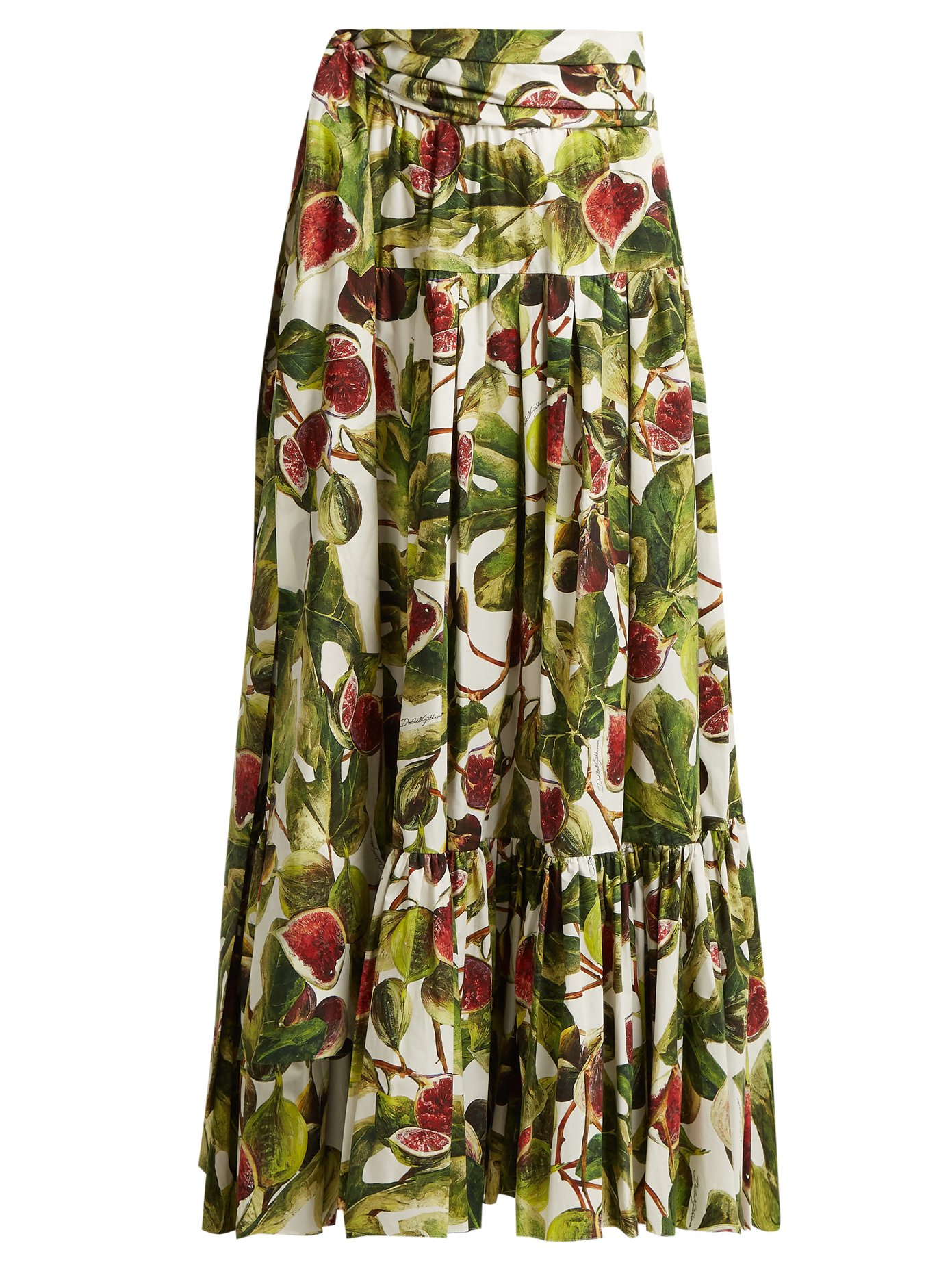 Fig-print cotton maxi skirt | Dolce 