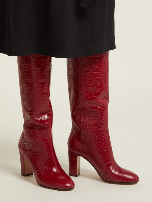 aquazzura red boots