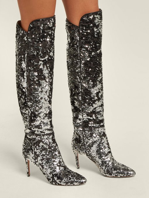 sequin boots size 12
