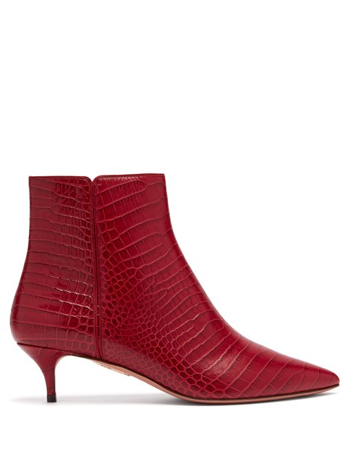 red leather ankle boots uk