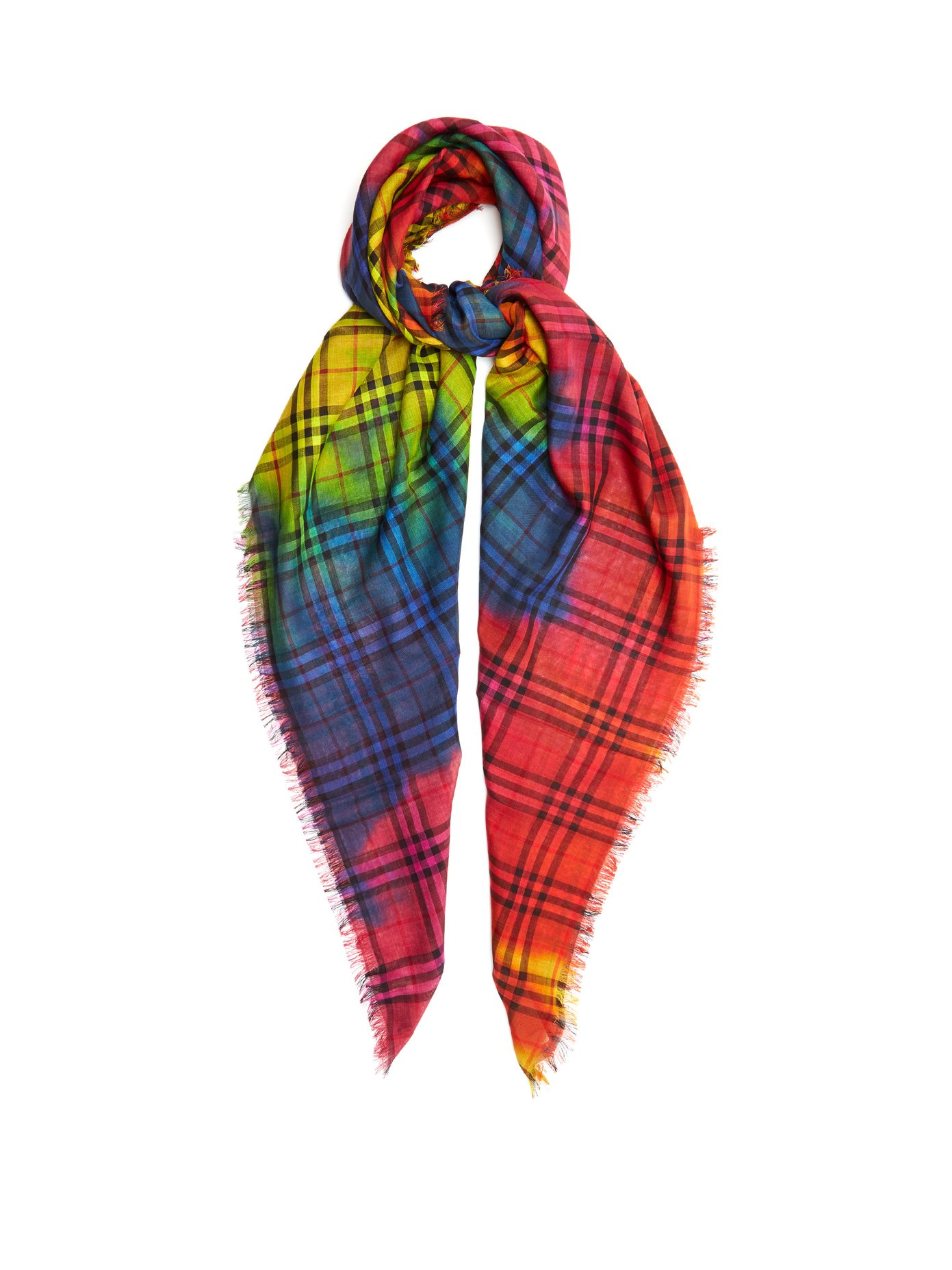 Tie-dye wool-blend scarf | Burberry 
