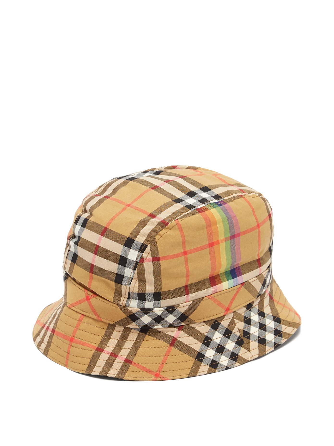 Rainbow Vintage check bucket hat 