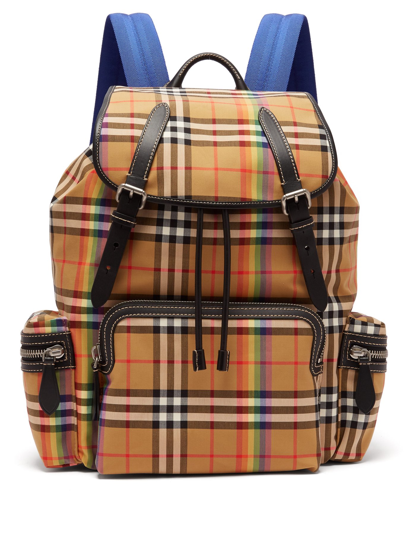 Rainbow Vintage check cotton backpack 