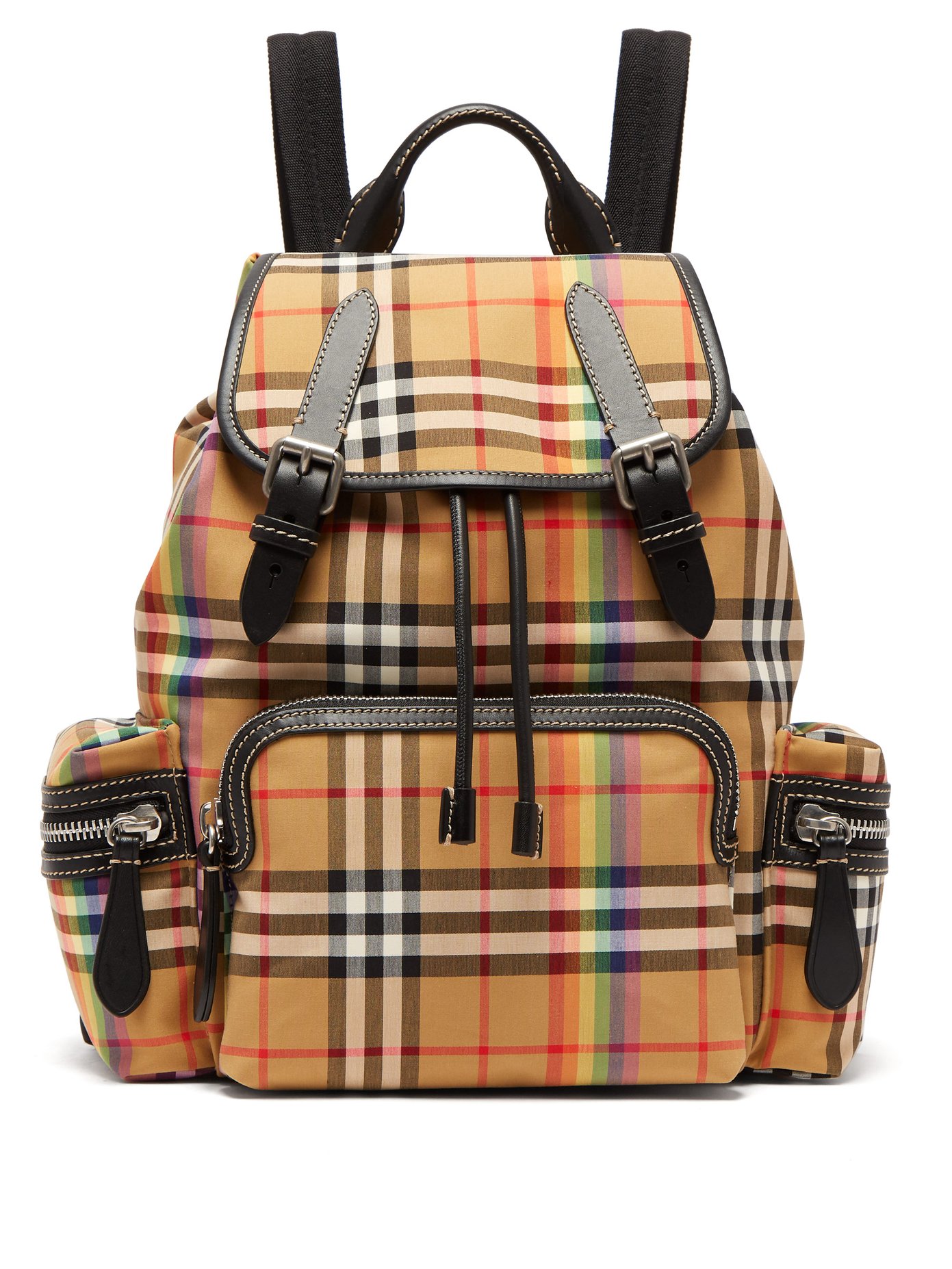 Rainbow Vintage-check medium backpack 