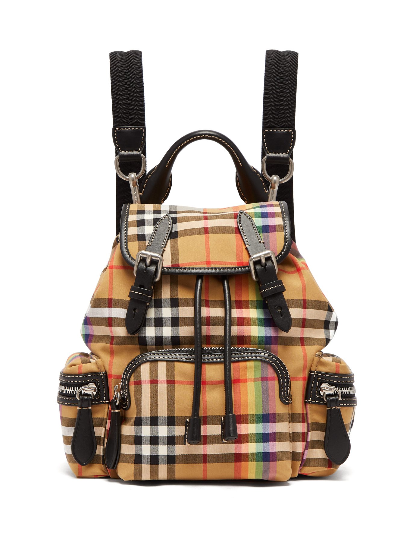Rainbow Vintage-check small backpack 