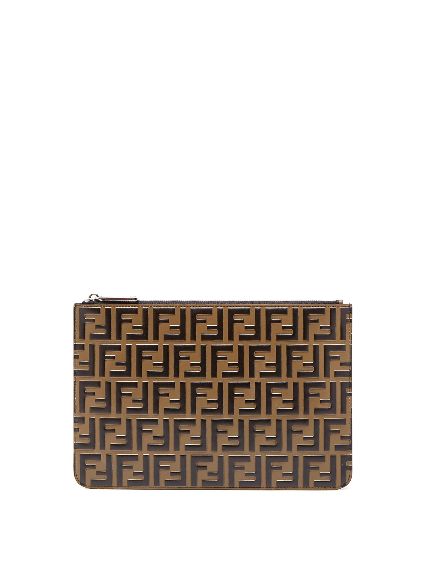 FF logo leather pouch | Fendi 