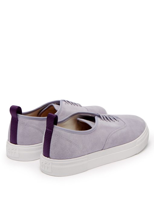 purple suede trainers