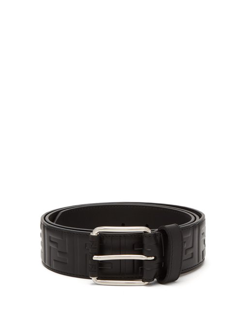 Logo-embossed leather belt | Fendi 