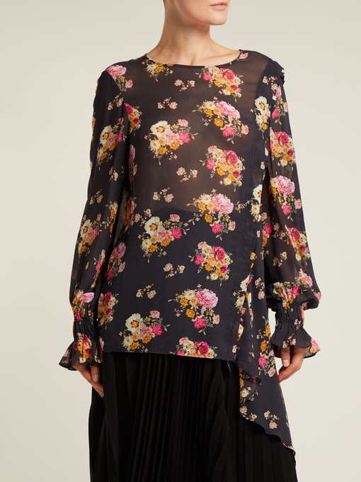 Sofia floral-print blouse展示图