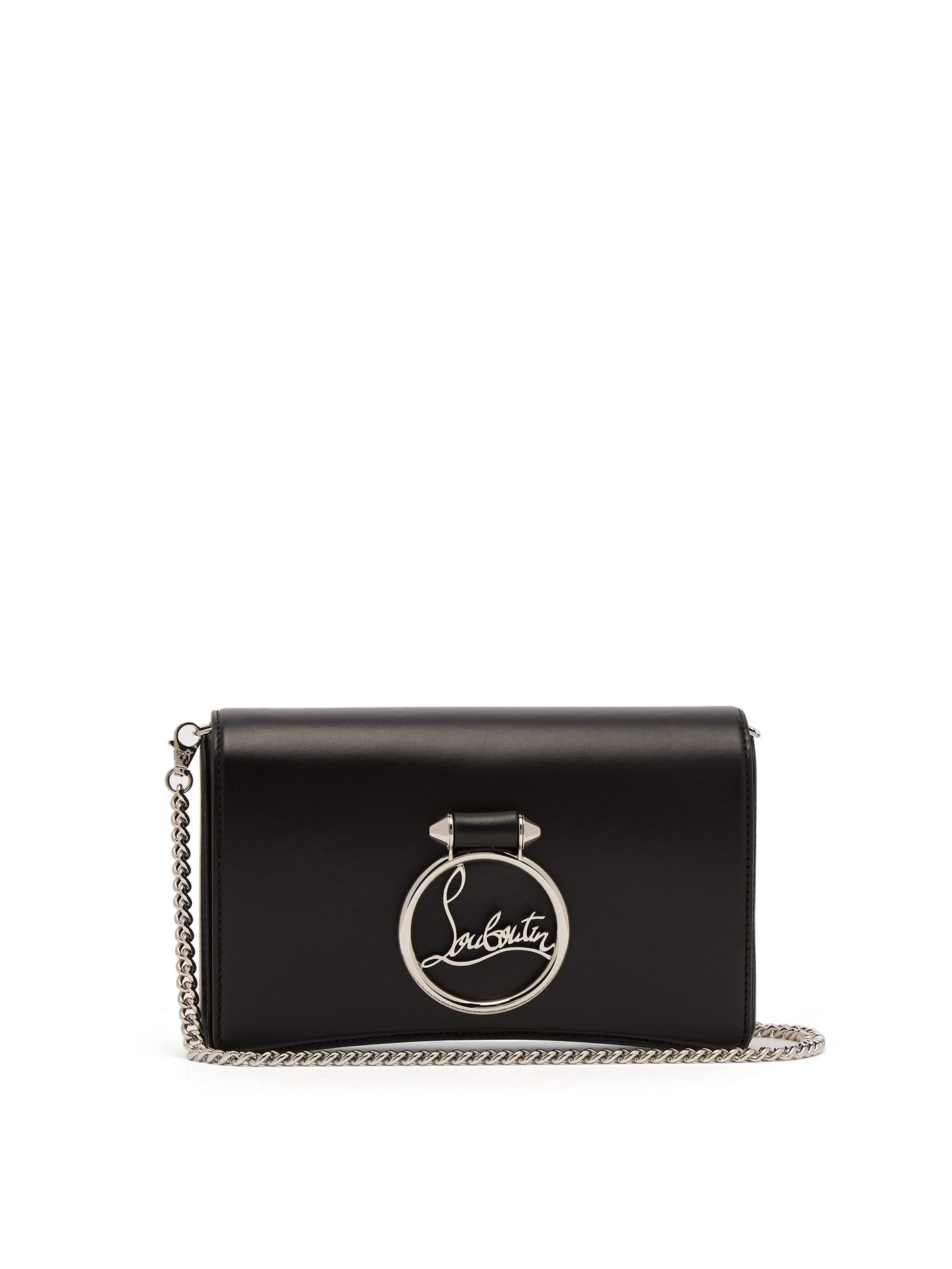 louboutin black clutch bag