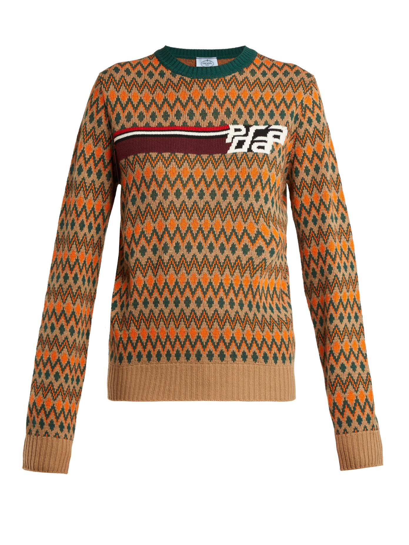 Fair Isle wool-blend sweater | Prada 