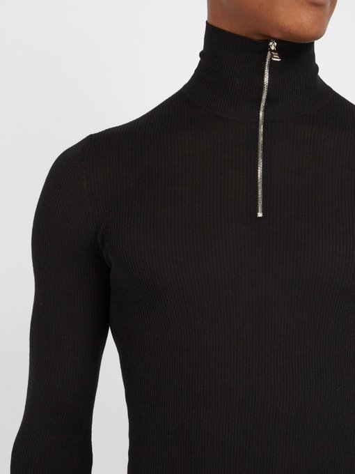Half-zip wool sweater | Prada 