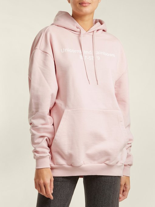 vetements pink unicorn hoodie