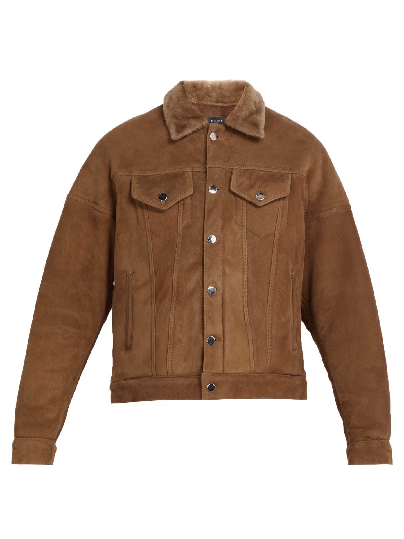 brown trucker jacket
