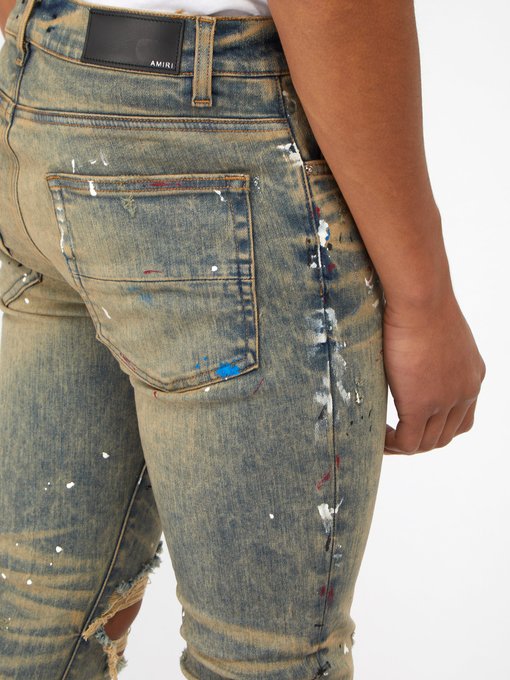 amiri artist broken jeans