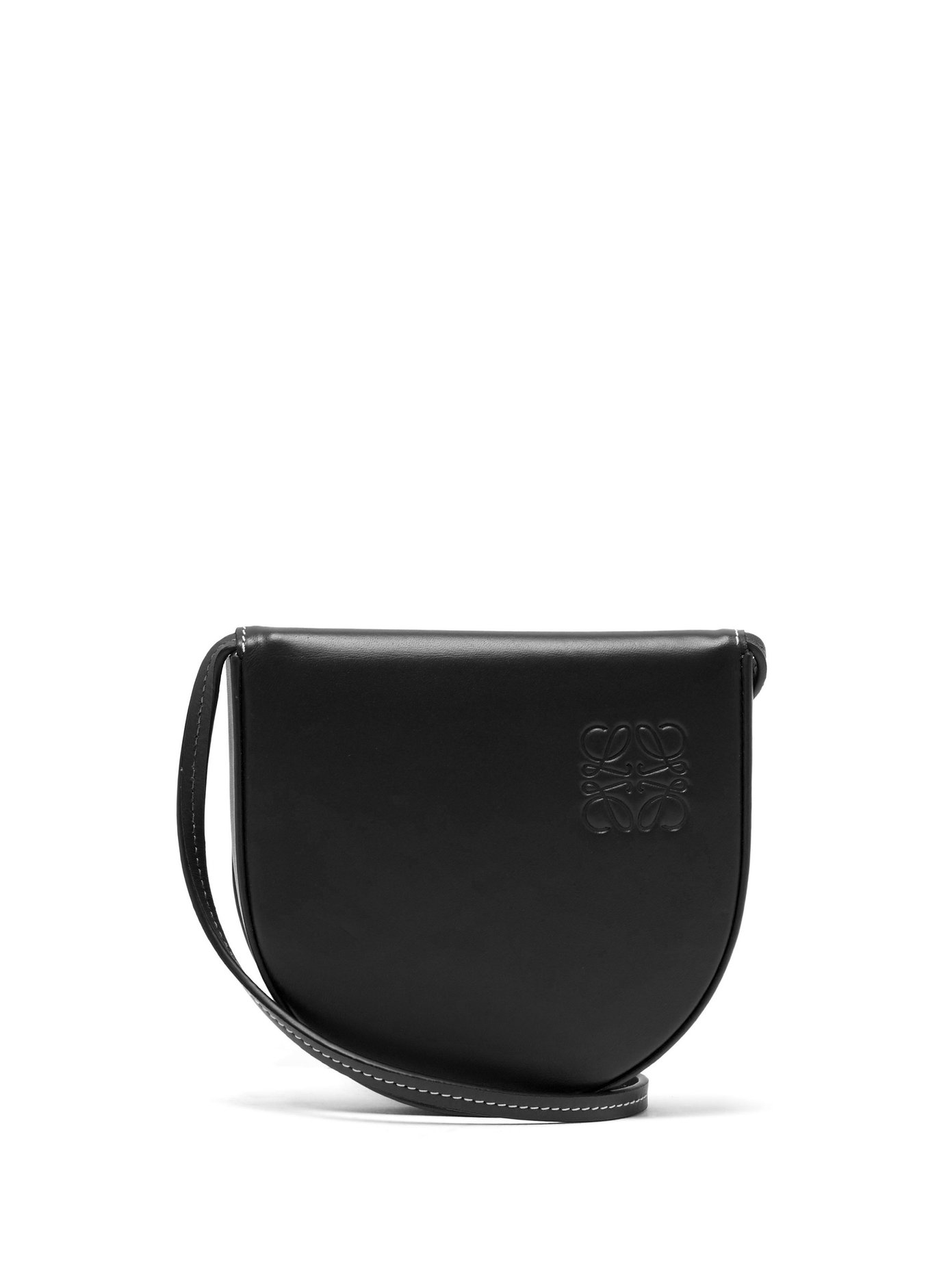 large heel pouch black