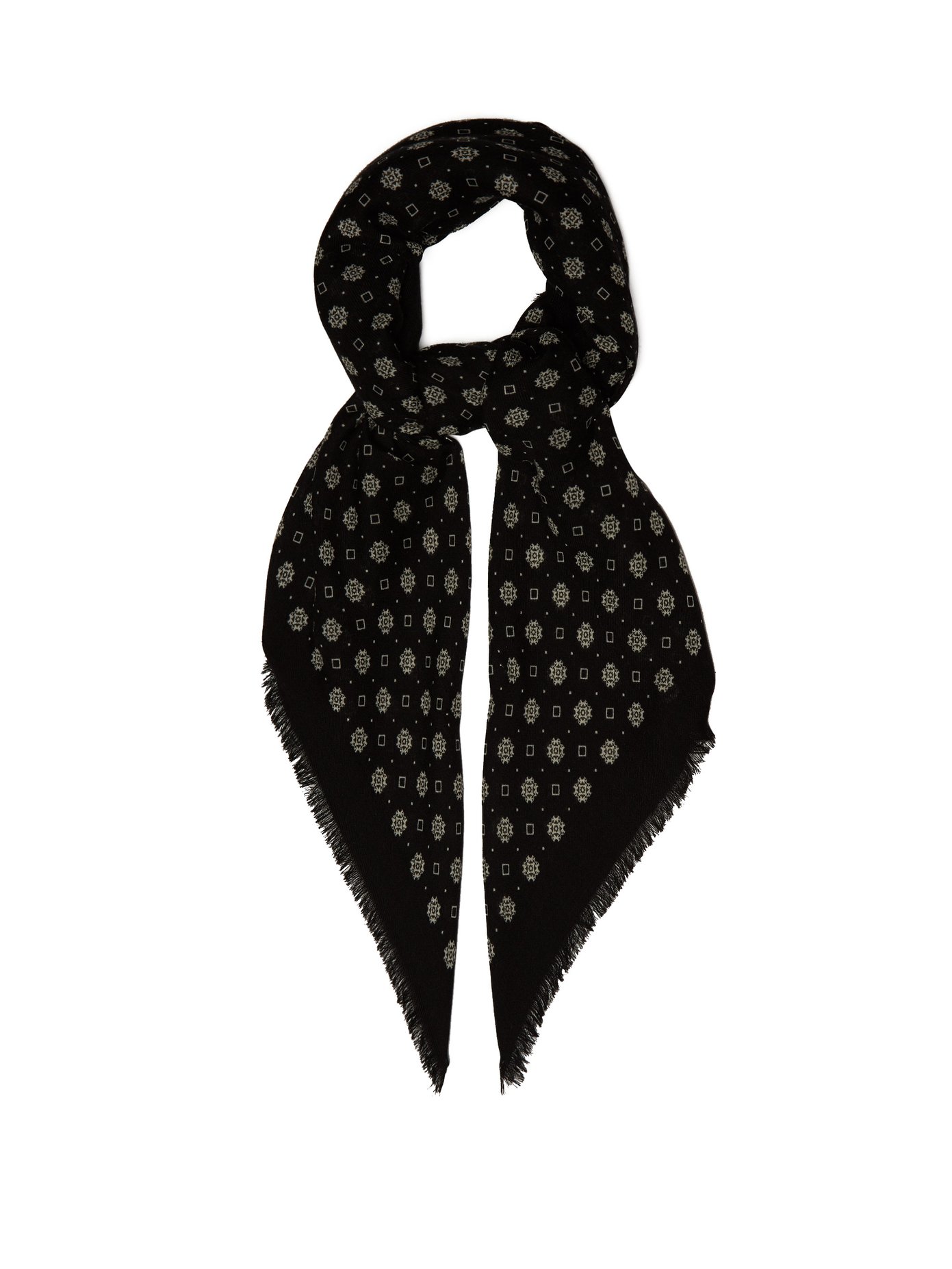 Bandana-print wool scarf | Saint 