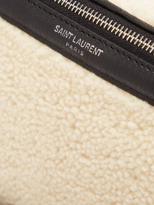 saint laurent shearling belt bag