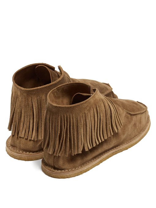 Fringed suede desert boots展示图