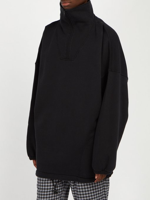 oversized quarter zip sweatshirt