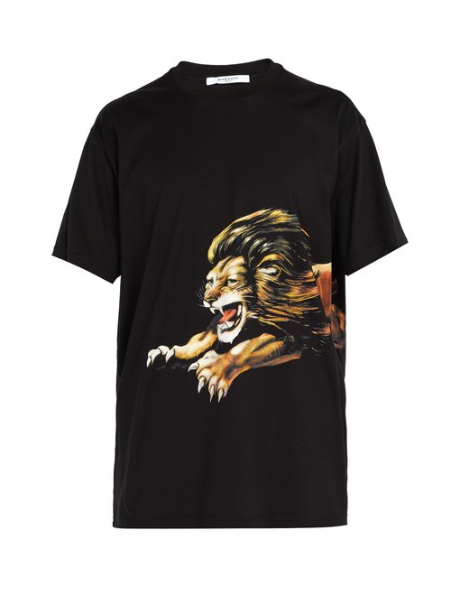 Leo lion-print cotton T-shirt 