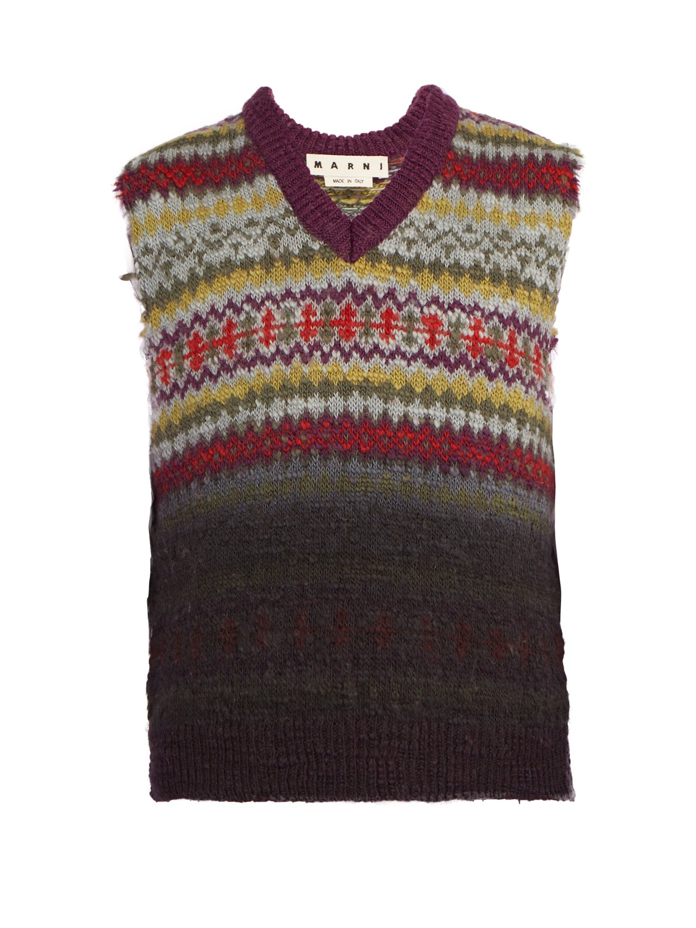 Marni マルニ Fair Isle Sleeveless Wool Sweater Matchesfashion マッチズファッション