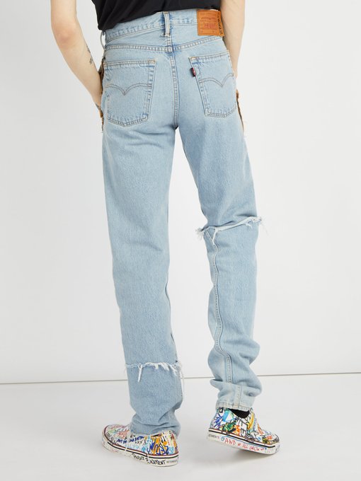 X Levi's 615 distressed jeans 
