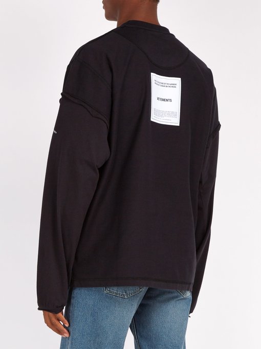 vetements inside out sweatshirt