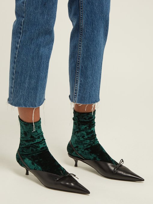 Crushed Velvet Ankle Socks Darner Socks Matchesfashion Fr