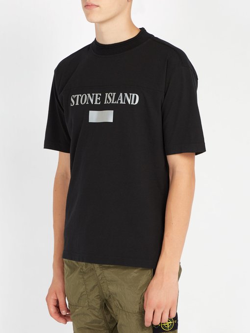 stone island reflective tape crew sweatshirt