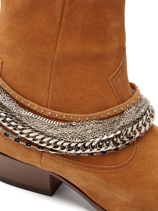 Western Chain suede boots | Amiri 