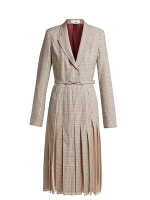 Narciza plaid wool-blend pleated dress | Gabriela Hearst ...