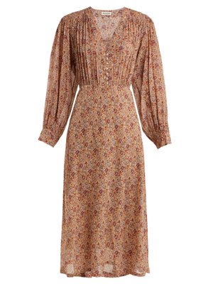 Blaise floral-print silk midi dress | Masscob | MATCHESFASHION UK