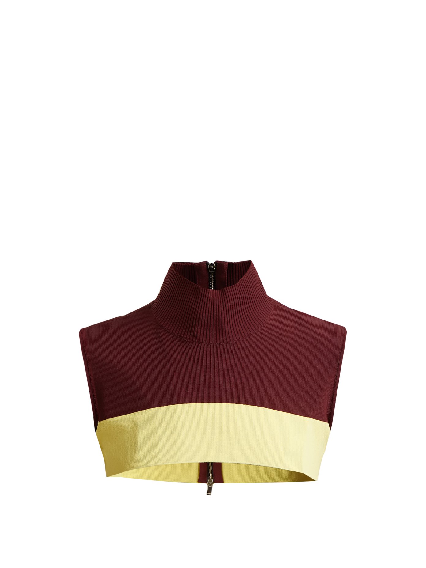 cropped maroon sweater