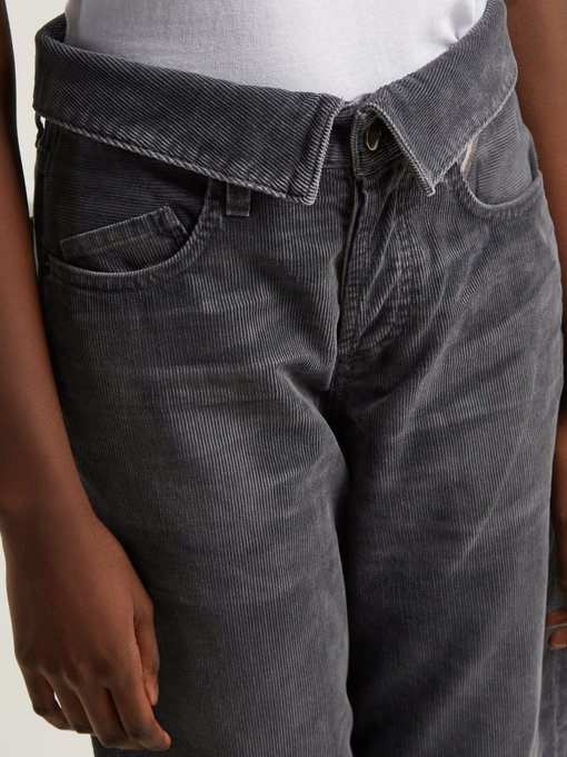 Flip fold-over corduroy jeans展示图