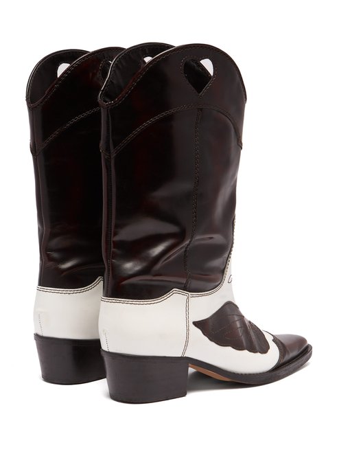 Marlyn western leather boots | Ganni 