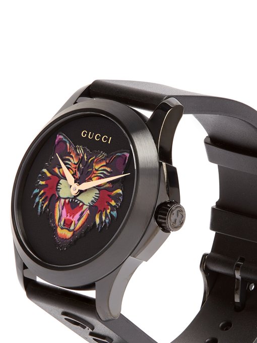 Montre A Motif Chat Furieux Gg Timeless Gucci Matchesfashion Fr