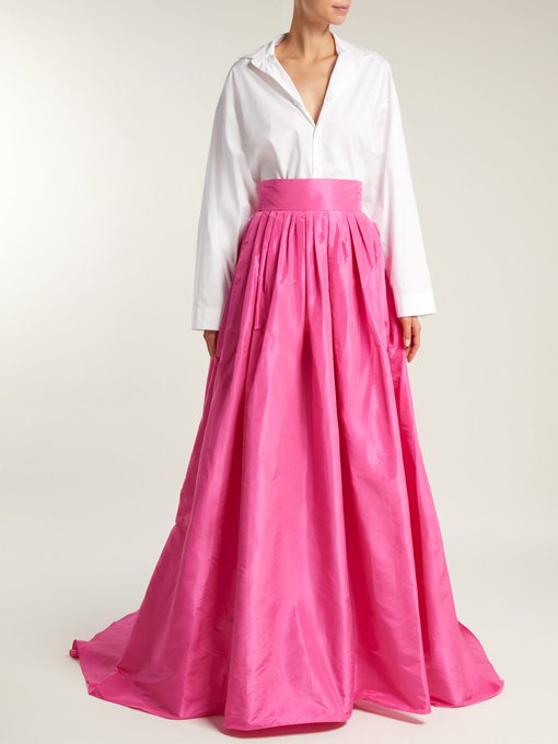 High-rise silk-taffeta ball-gown skirt | Carolina Herrera ...