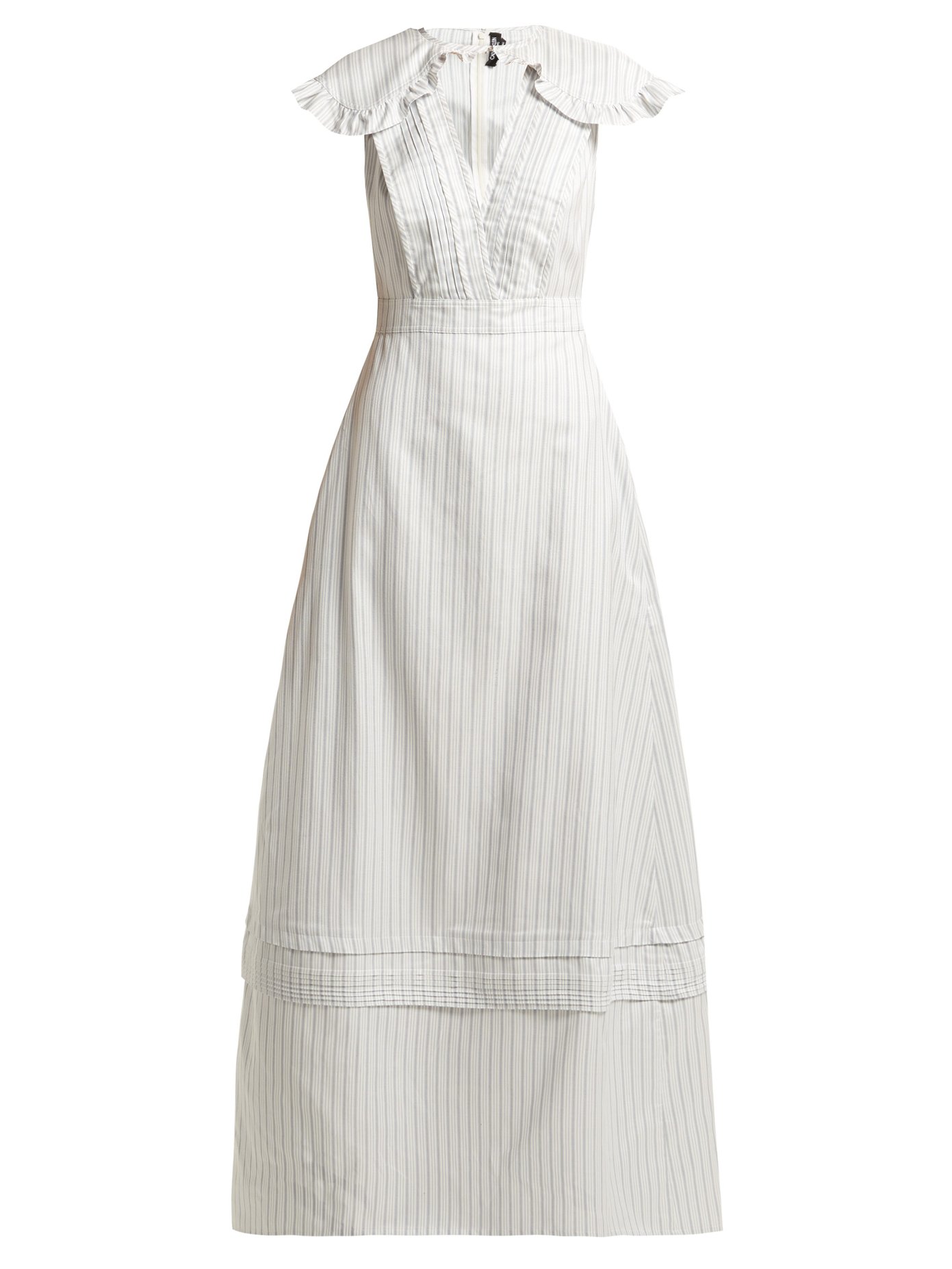 calvin klein white ruffle dress
