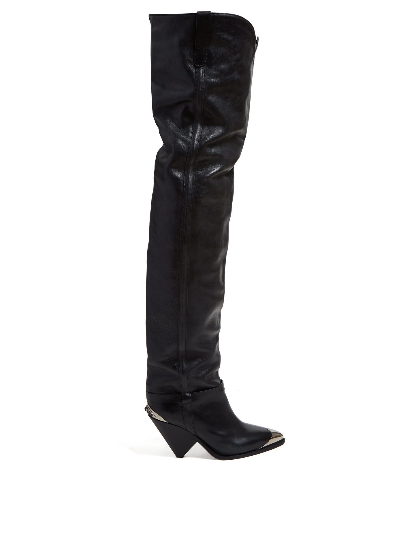 Lafsten thigh-high leather boots 