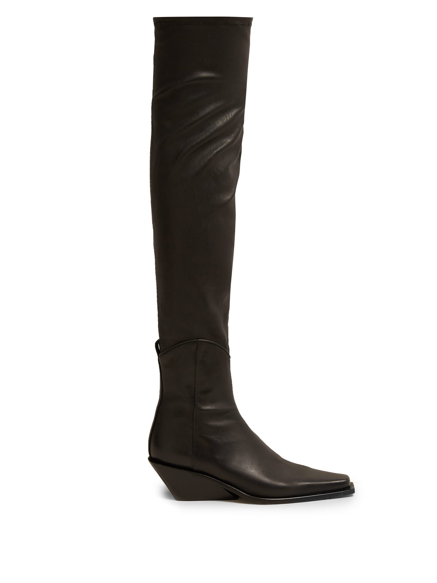 ann demeulemeester over the knee boots