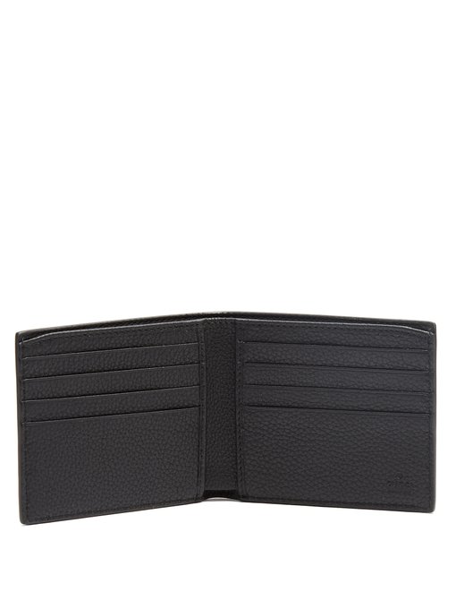Logo-print bi-fold leather wallet展示图