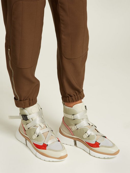 Sonnie raised-sole high-top trainers | Chloé | MATCHESFASHION UK