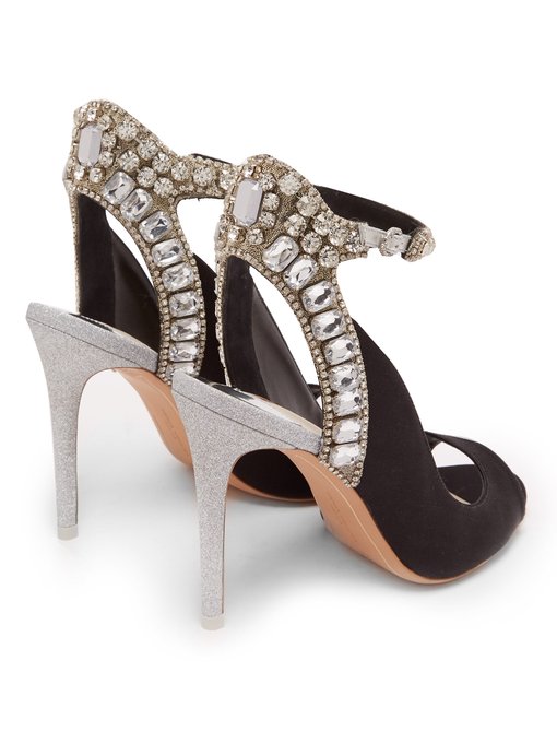 Lorena crystal-embellished heels 